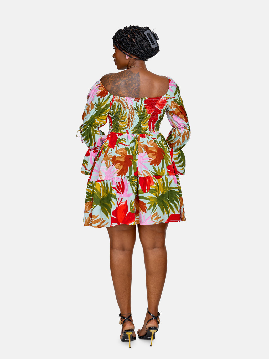 Linda Skater Dress - Green & Red