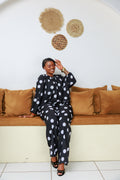 Polka Pants Set - Black & White
