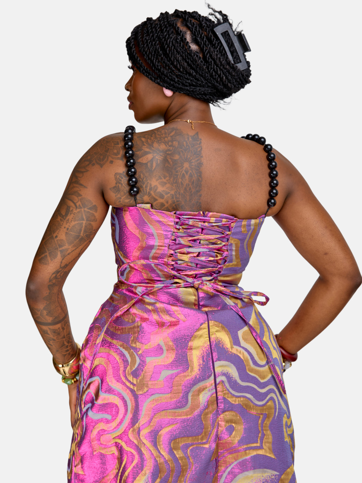 Kaleido Mini Bead Dress - Purple