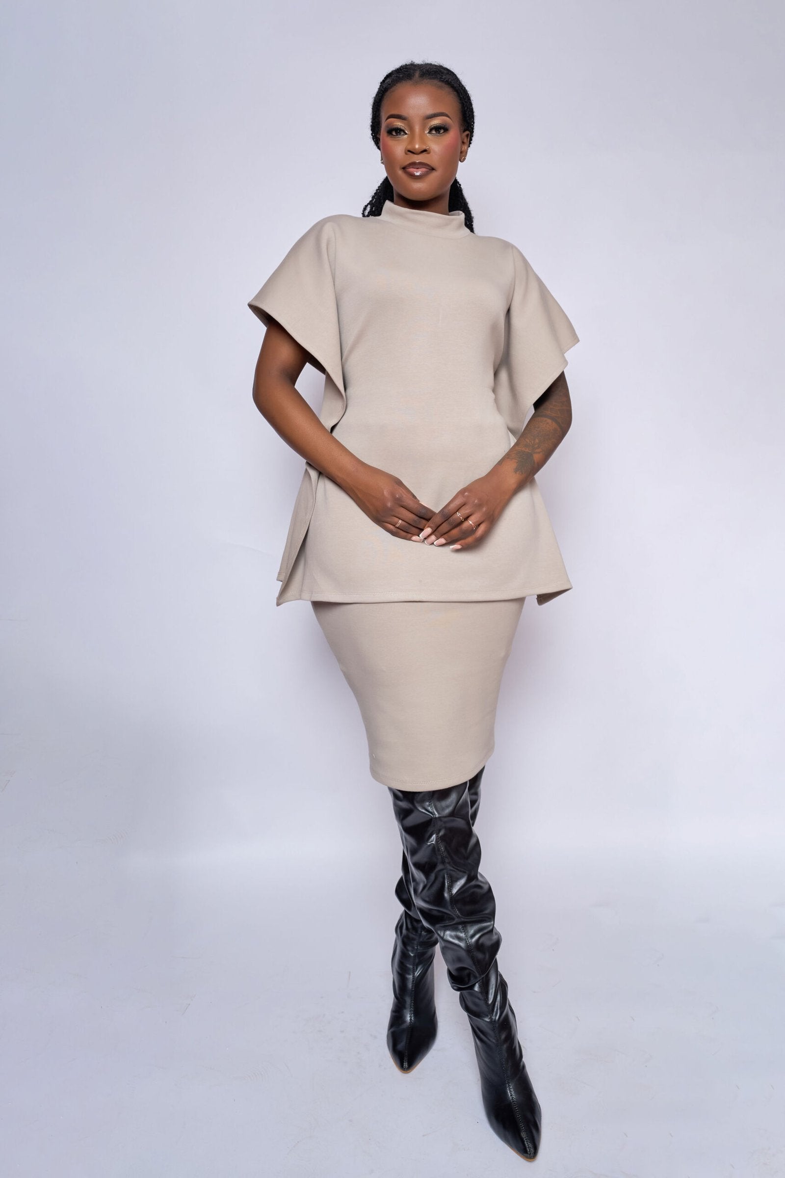 Cathie Skirt Set - Beige