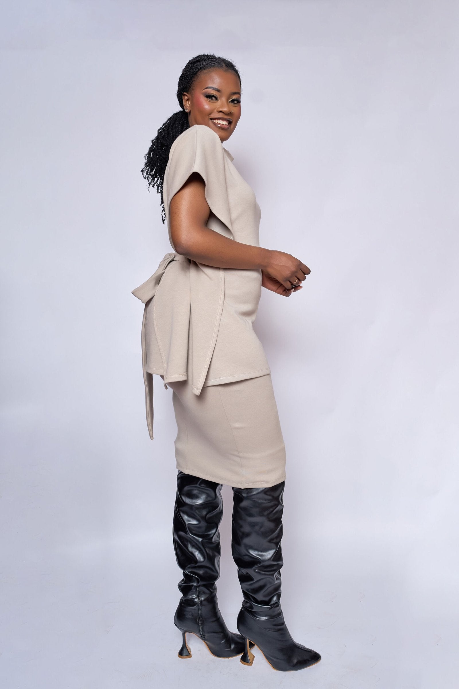 Cathie Skirt Set - Beige