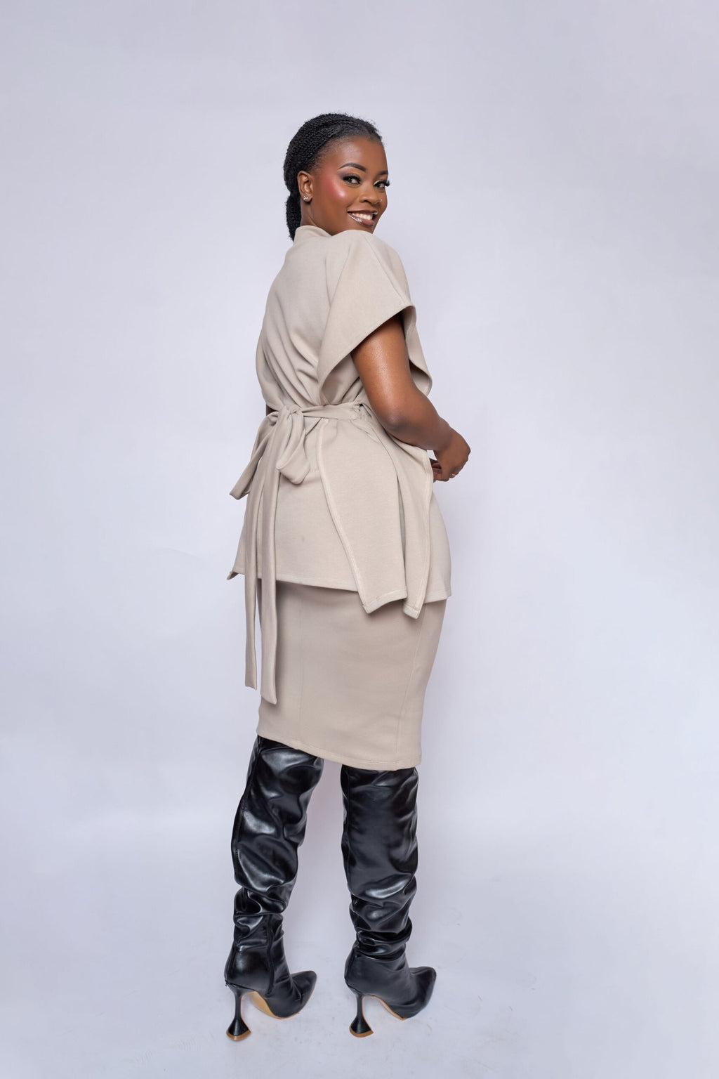 Cathie Skirt Set - Beige