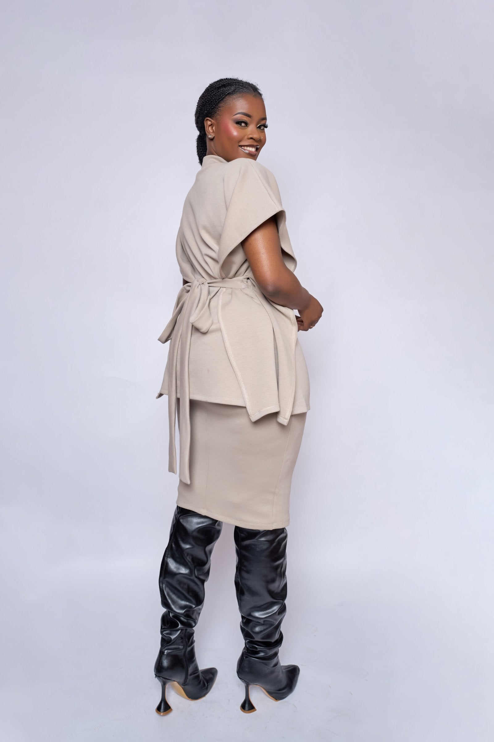 Cathie Skirt Set - Beige