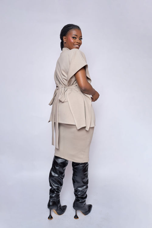 Cathie Skirt Set - Beige