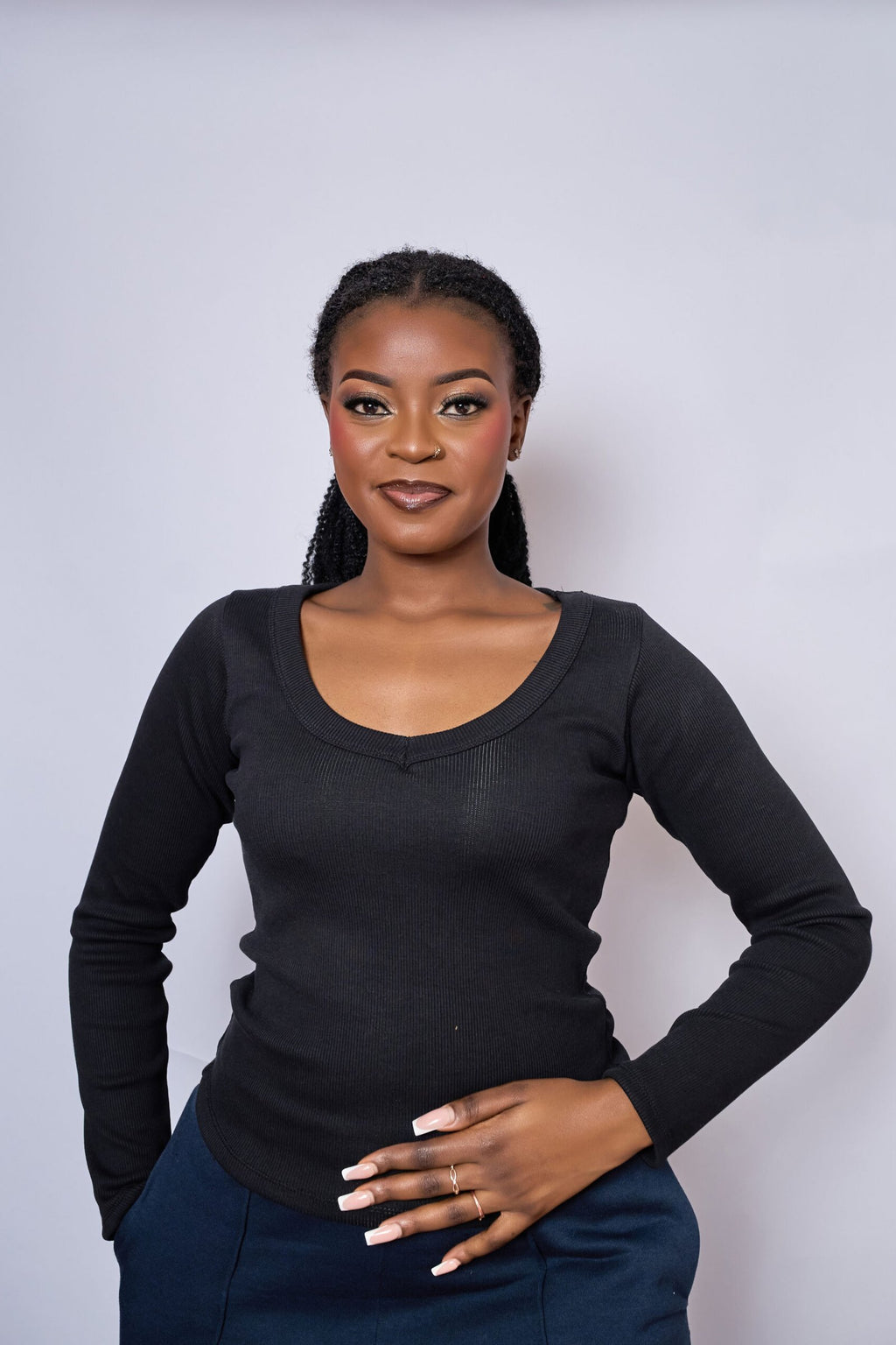 Ribbed Long Sleeve Top