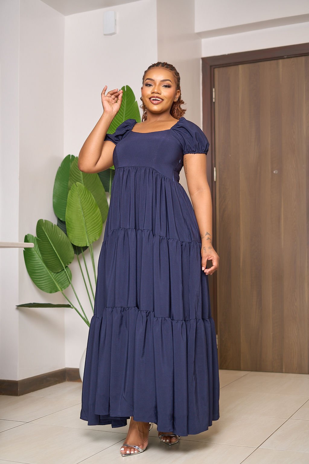 Serah Maxi Dress - Navy Blue