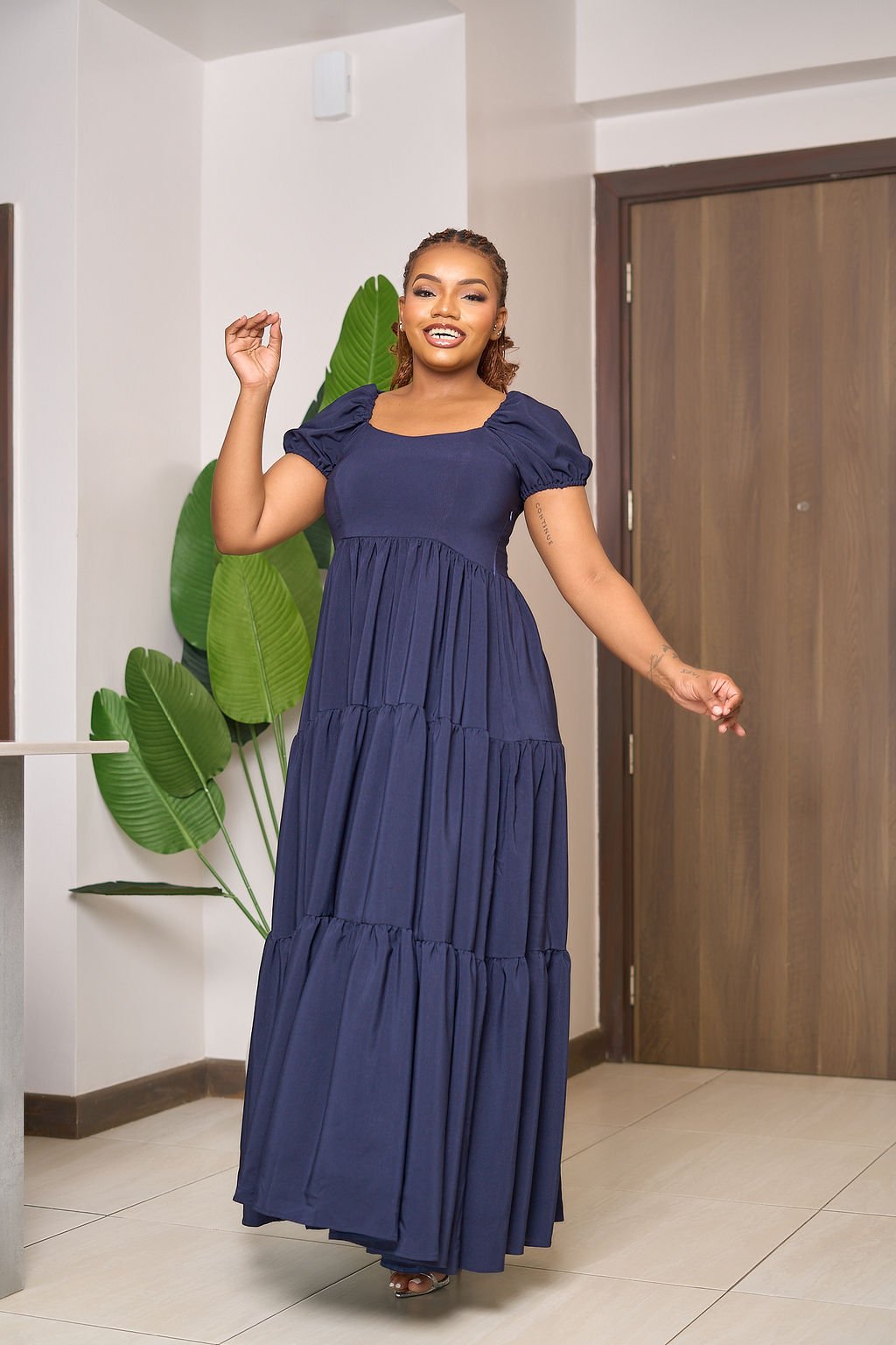Serah Maxi Dress - Navy Blue