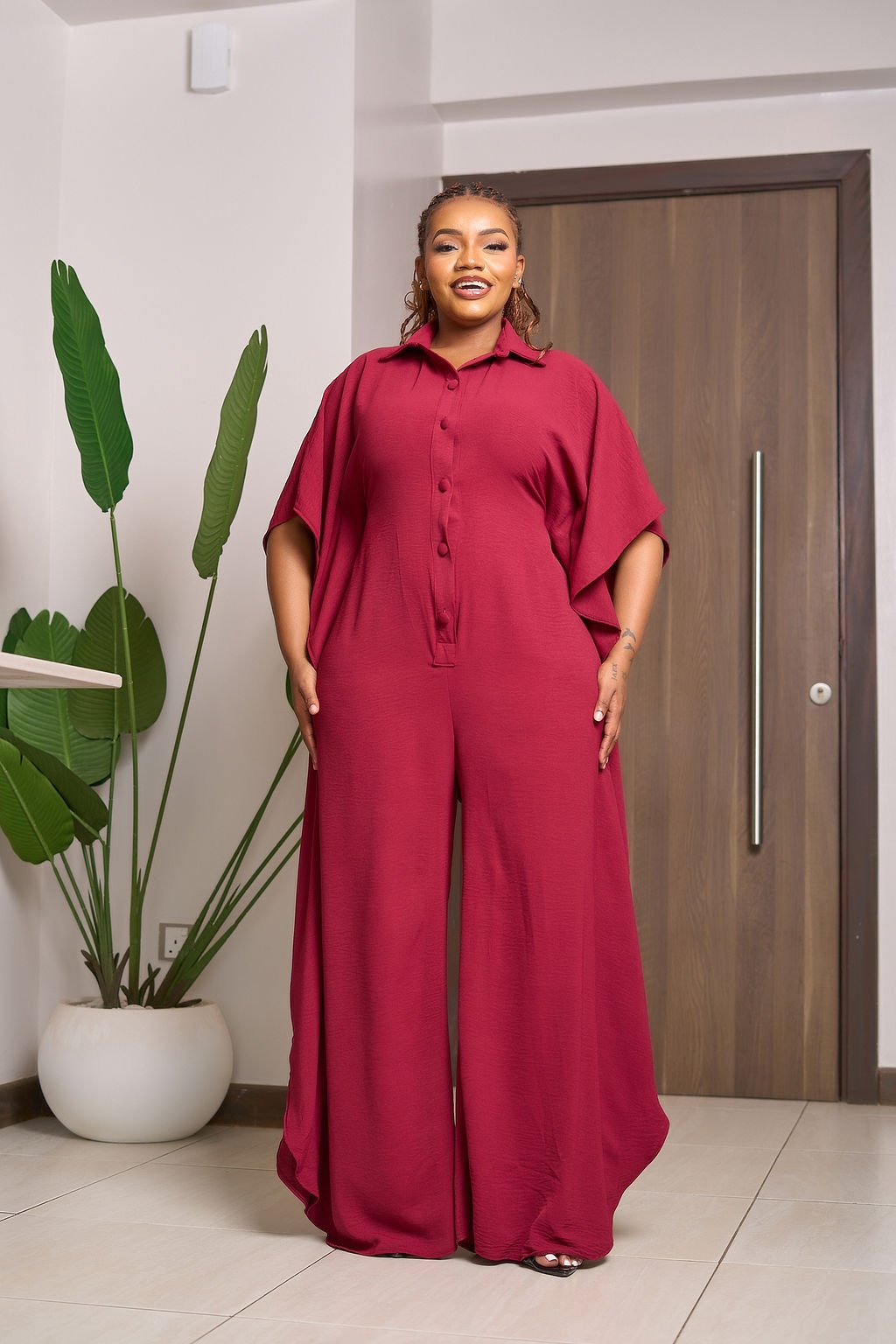 Nila Jumpsuit - Crimson Red