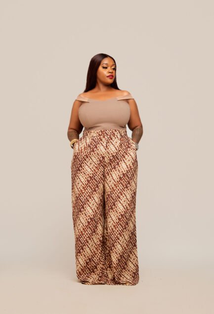 Palazzo Pants - Brown Print