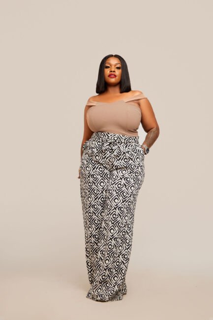Palazzo Pants - Black & White Print