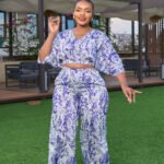 Blue & White Printed Two-Piece Set