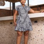 Wrap Dress - Monochrome Patterned