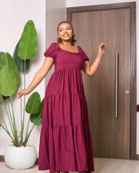 Serah Maxi Dress - Maroon