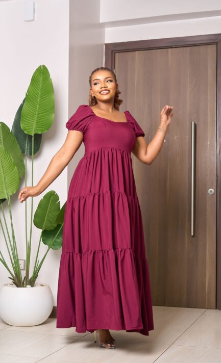 Serah Maxi Dress - Maroon