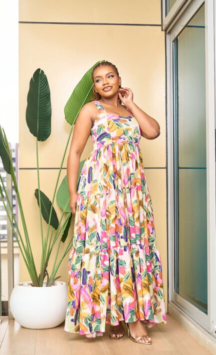 Nairobi Maxi Dress - Cream Floral